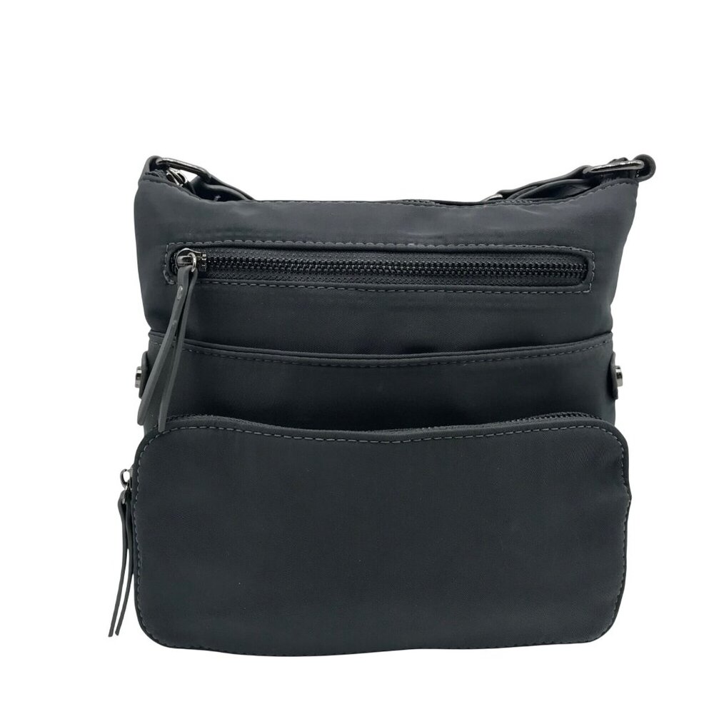 Miztique Grey Nylon Crossbody Tote Bag